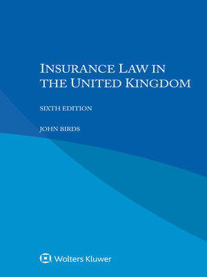 cover image of Insurance Law in the United Kingdom